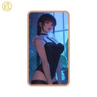 1 Pc Purple Copper Bar Of Girl Under Blue Light Collectible Commemorative Gift