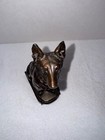 Vintage Statue Bronze Color German Shepherd Dog Intricate Figure Beautiful Heavy