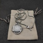 David Yurman Sterling Silver Infinity Pave Diamond 14mm Pendant Necklace