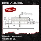 Black Widow Aluminum Dirt Bike Carrier With Wheel Chock - 400 Lb  Capacity