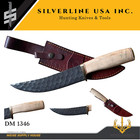 Custom Made Damascus Hunting Knife - Hand Forged Damascus Steel Blade Dam1346