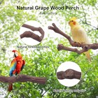 7pcs Bird Perches Natural Parrot Perch Stand For Cage  Grape Wood Stands  Bird 