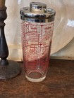 Vintage Hazel Atlas Martini Shaker With Recipes Clear Glass