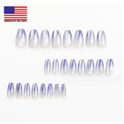 Bling Coffin Press On Nails Fake Nails Tips Full Cover Medium False Gradient Nai