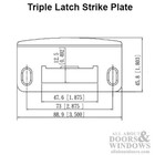 Rockwell Strike Plate For Rockwell Triple Latch Multipoint Lock Strike Plate