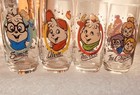 1985 Alvin And The Chipmunks Drinking Glasses Complete Set Of 4 Hardee   s Vintage