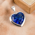 Blue Sapphire Gemstone Pendant 925 Sterling Silver Handmade Women s Jewelry