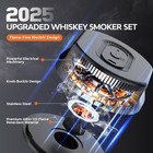 Electric Whiskey Smoker Kit Rechargeable With 6 Flavors Wood Chips Gifts Us