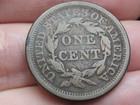 1855 Braided Hair Large Cent Penny  Upright 5 s Fine Details