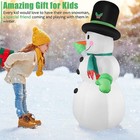 7 Ft Christmas Inflatable Snowman Outdoor Yard Decoration With Led Lights