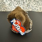 Vintage Swibco Puffkins 6652 Grizwald Bear Keychain With Tag Brown Plush Toy