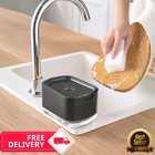 2-in-1 Dish Soap Dispenser With Sponge Holder   Abs Kitchen Sink Caddy Pump