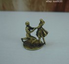 Vintage Brass Small Couple Figurine Man Showing Love To Woman Statue