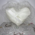 Heart Shaped Ring Bearer Pillow Wedding Bride Groom Ivory Satin Pearls Gorgeous