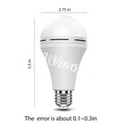 4pcs Led Rechargeable Emergency Light Bulb 12w Equivalent 1200mah Battery Backup