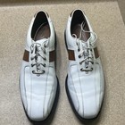 Footjoy Icon Golf Shoes Mens 12 M White Brown Leather Opti Flex Classic 52062