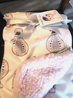Blankets   Beyond Hot Air Balloon Baby Blanket Pink White Gray Bear Reversible