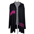 Vtg Exclusively Misook 2x Cardigan Sweater Jacket Career Workwear Black Artsy