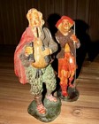 Vintage Italian Nativity Villagers Set Of 5 C  Milano Figures Hand-painted Resin