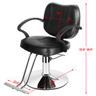 Black Hydraulic Barber Chair Salon Beauty Spa Tattoo Hair Styling Equipment