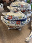 Rare Matching Set Of 3 Handpainted Coalport Kings Ware Canton Tureens 1891-1920
