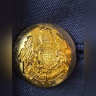 Ralph Lauren Blue Blazer Jacket With Embroidered Logo And Gold Buttons Small