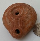 Pre-columbian Inspired Ancient Terracotta Pottery Oil Lamp Artifact Type Stylish