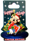 Wdw 2006 Mickey Holding A Gift Box   Happy Holidays Christmas Pin-le 1000  50973