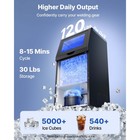 Uimoso 120lbs 24h Commercial Ice Maker Machine 30lbs Storage Dual Water Inlet