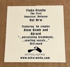 Fluke - Risotto Rare Promo Sticker 1997