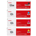 Canon  4 Color Set Toner 131h  black High-capacity    131  cyan magenta yellow   