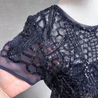 R m Richards Gown 8 Navy Blue Sequin Mother Bride Formal Evening Mermaid Dress