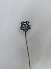 Victorian Flower Circle Of Forget Me Nots Stick Pin Sterling Silver 