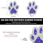 Povtii 2 Pcs Bling Dog Paw Sticker  Sparkly Crystal Rhinestone Paw Blue white