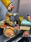 Artie The Crazy Clown Car W  Jojo On Hood Wind Up Toy Circa 50s Used Unique Art