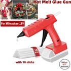 Hot Glue Gun Kit For Milwaukee 18v Battery For Diy Tools W 10 Glue Sticks