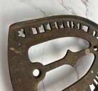 Antique Enterprise Cast Iron Sad Iron Trivet     1890s   1910s     Letter Cutout Stand