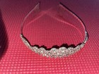 Silver Wedding Bridal Crown Rhinestone Party Pageant Tiara With Side Combs