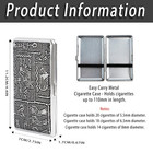 4 Pack Cigarette Case  20 Cigarettes  Metal Vintage Holder Case   Fit 100s Size 