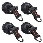 Suction Cup Hooks Heavy Duty 4 Pieces Car Black-4 Pieces Classic Red Line