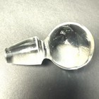 Mcm Clear Solid Round Glass Lg Decanter Stopper 4    Heavy See Pics For Exact Size