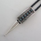 Unique Rectangular 950 Sterling Silver Ornate Bolo Tie
