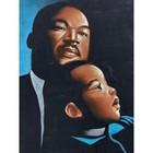 Vtg Martin Luther King Black Velvet Painting Civil Rights Collectible Signed