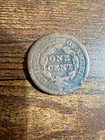 1851 Braided Hair Large Cent  Holed  54