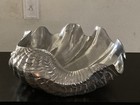 Huge Arthur Court Aluminium Giant Clamshell 1988 Bowl 6   t X 18    W X 16    D