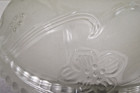 Vintage Frosted Glass Ceiling Light Lamp Shade - Ribbons Flowers 1930 s Art Deco