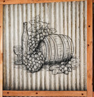 Salvage Reclaimed Corrugated Metal Sheet 2x2 Drop Ceiling Tile Rustic Bar Decor