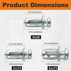 30pcs 60pcs 90pcs Button Rivet Locking Nuts Set M4 M5 M6