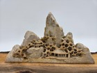 Vintage Chinese Hand-carved Soapstone Landscape Asian Art 7 1 2  Wide 4  High
