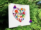 3d Quilling Greeting Card Heart Flower Floral Birthday Mom Mother Valentine Gift